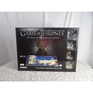 Game Of Thrones 4D Cityscape Puzzle Westeros & Essos 891 Pieces Ages 12+